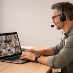 Los profesores impartirán clases en línea. Foto referencial creada con IA