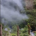 Foto captura de un vídeo que compartió el ECU911 sobre el accidente.