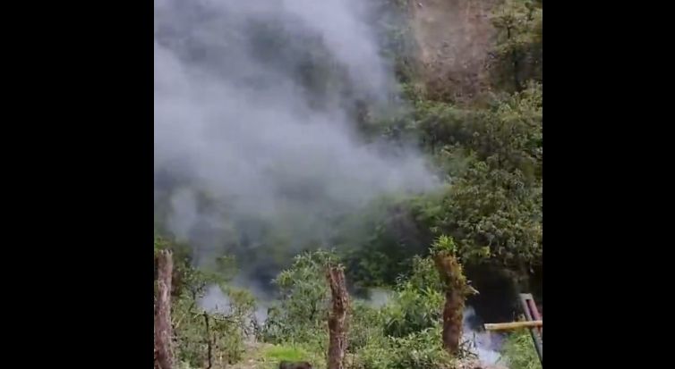 Foto captura de un vídeo que compartió el ECU911 sobre el accidente.