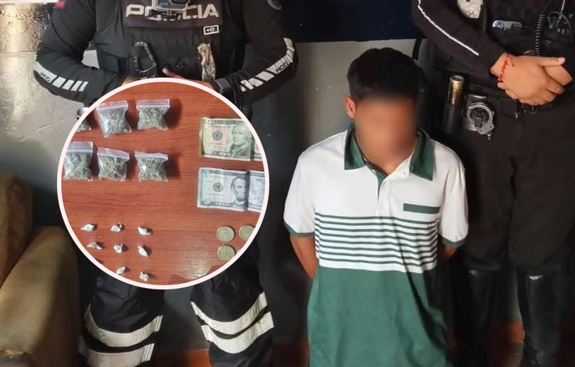 Carlo T., detenido por tenencia de droga en Cuenca, tenía antecedentes por homicidio. /Cortesía