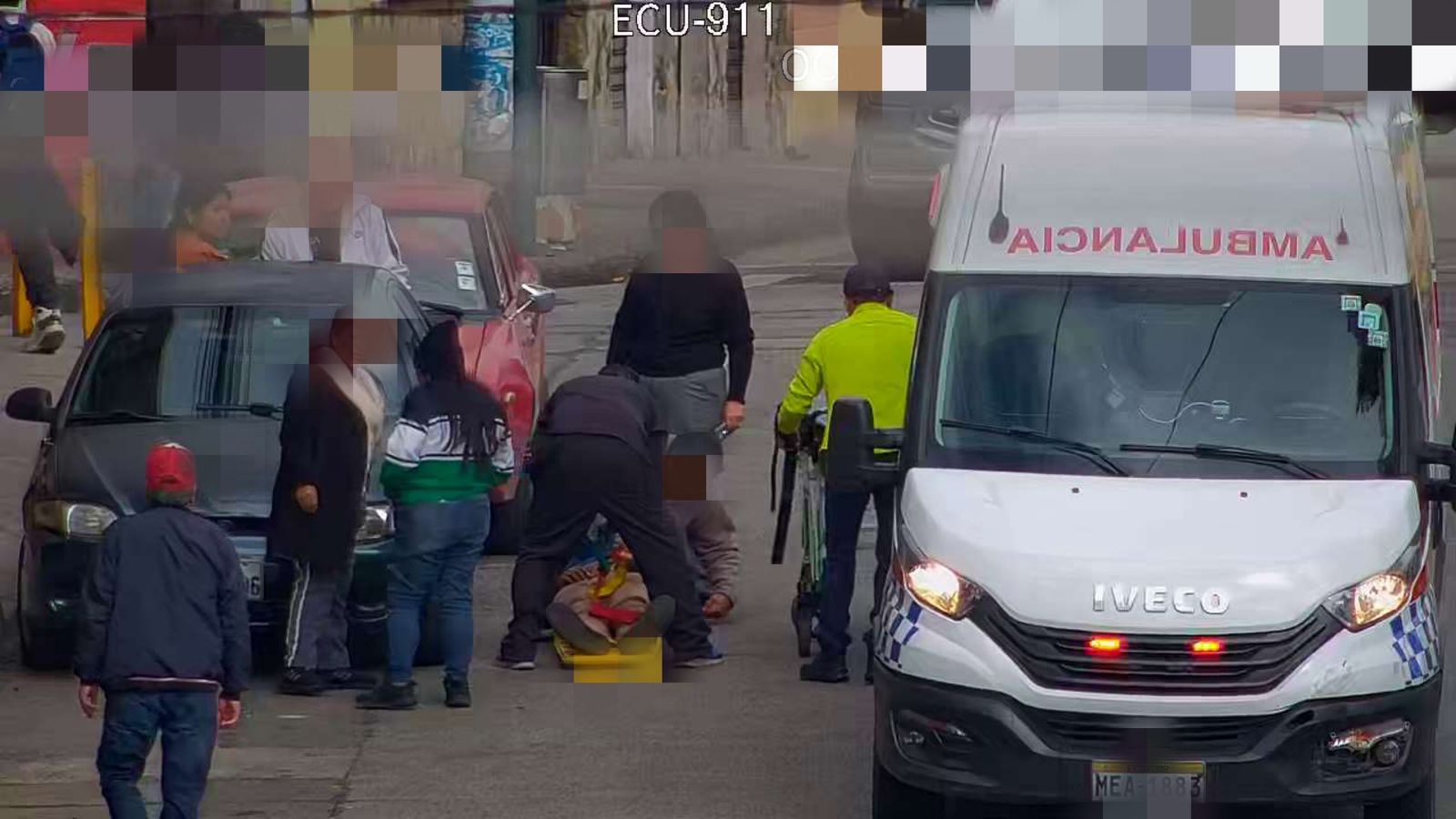 El accidente se registró en las calles Sangurima y Octavio Cordero. /Cortesía