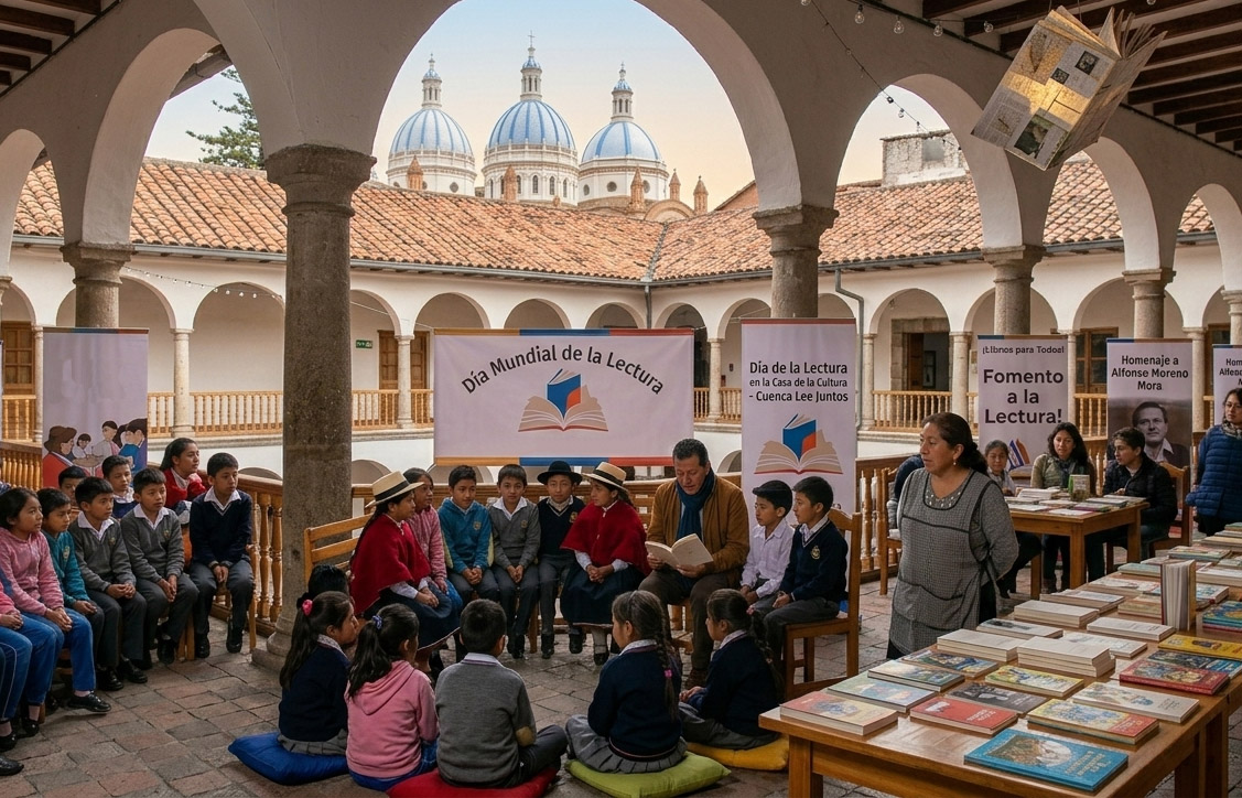 Las cifras de lectura en Ecuador siguen bajas. /Foto generada con IA