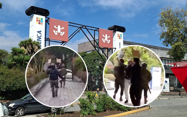 Noelia Ochoa, representante estudiantil, denunció una presunta militarización y violación de la autonomía en la Universidad de Cuenca. /Cortesía