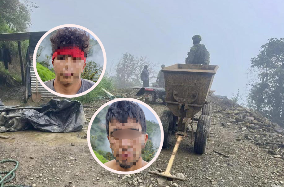 Seis personas fueron detenidas en una operación militar ejecutada en el cantón Pucará. /Cortesía