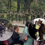 Autoridades se pronunciaron sobre los sucesos ocurridos en el Campus Central de la Universidad de Cuenca en el marco de la vista de la Vicepresidenta María José Pinto. /Cortesía