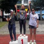 Dayanna Barreto en el podio. Foto: Cortesía
