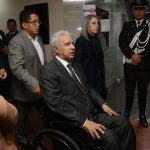 Lenín Moreno llegó hasta la audiencia de juicio por el Caso Sinohydro. Foto: API