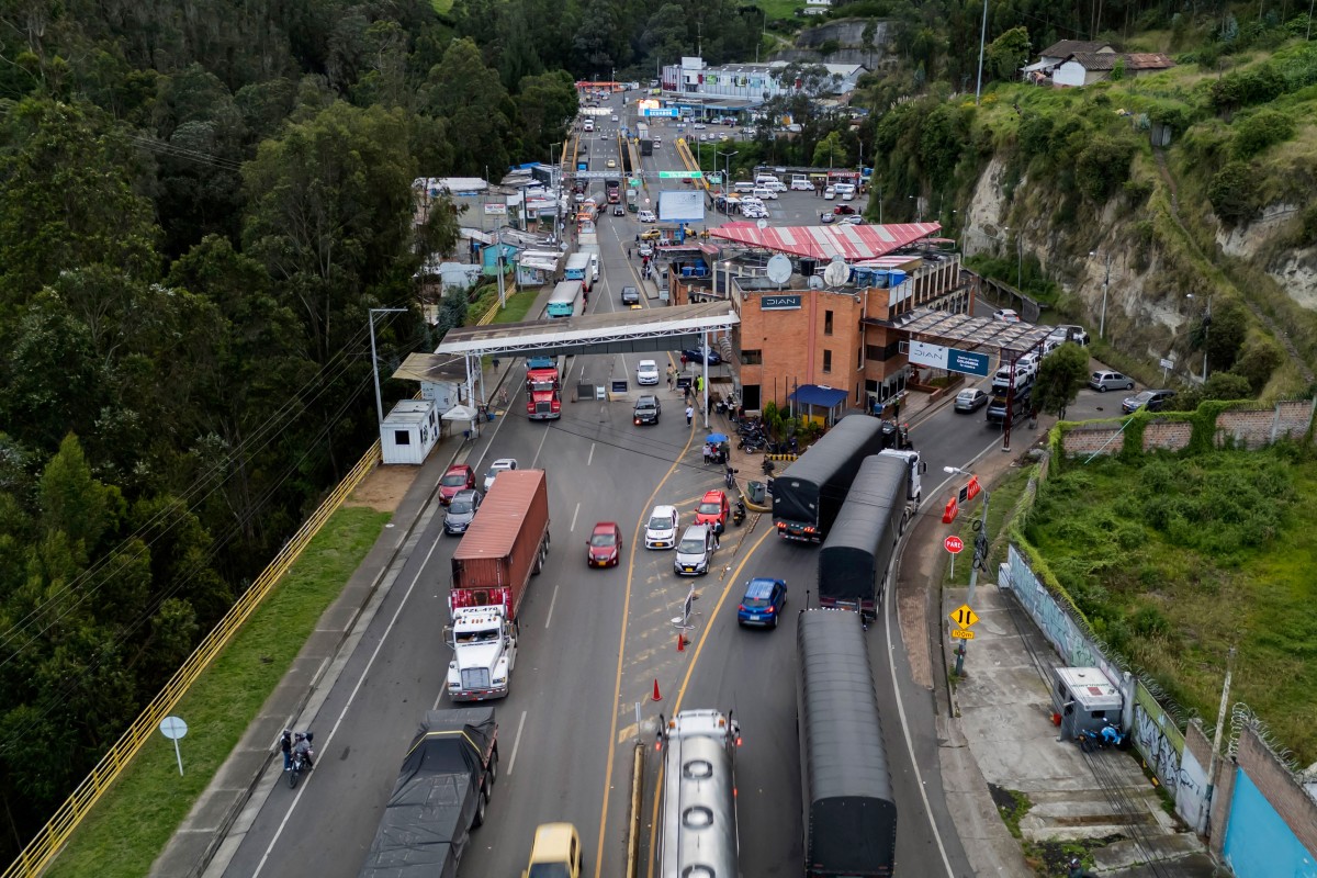 Frontera entre Ecuador y Colombia. Foto: AFP