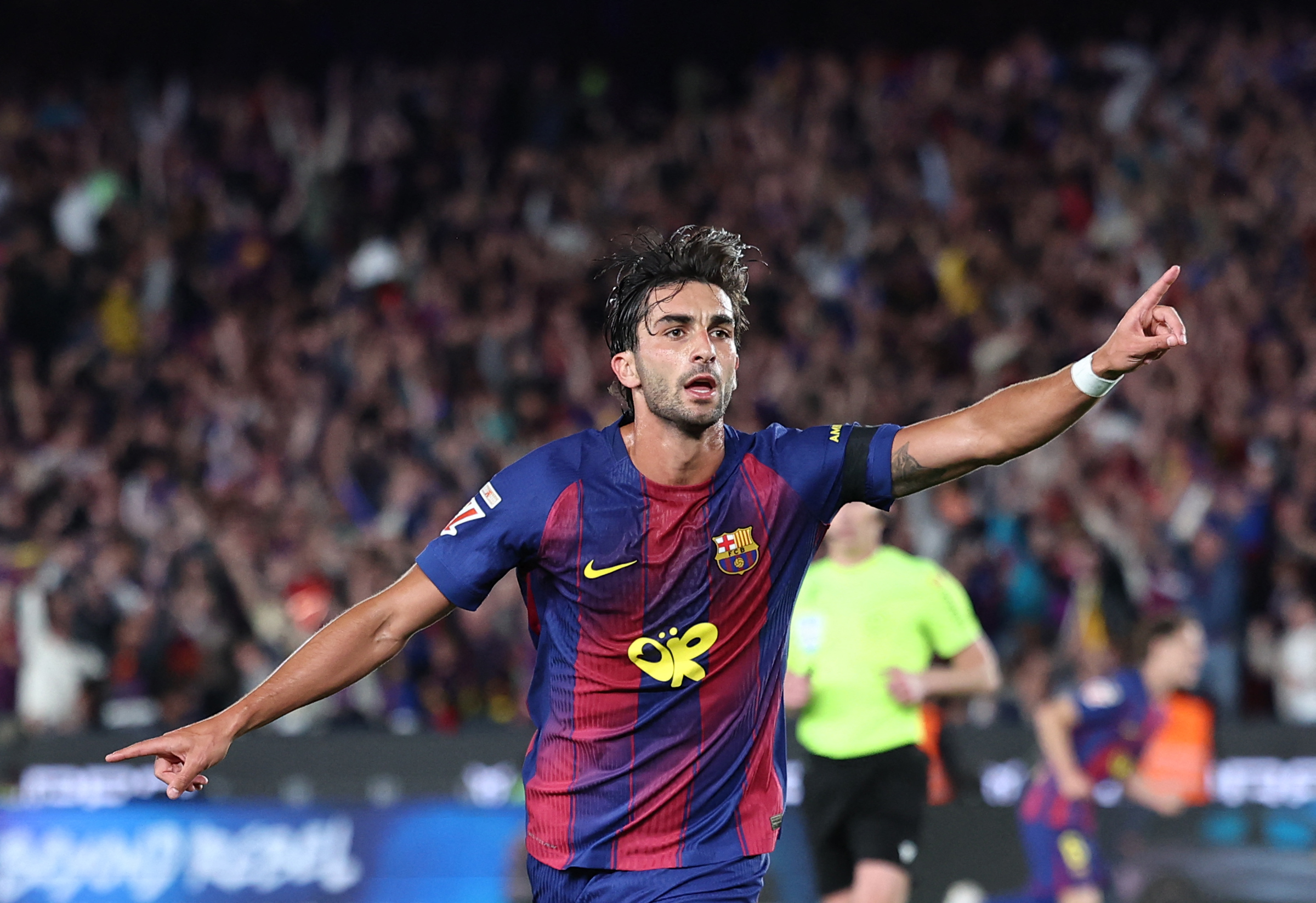 Ferran marcó uno de los goles en el partido frente a Real Madrid. Foto: AFP