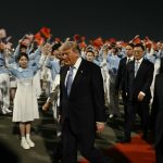 Trump llegó a China para reunirse con su presidente. Foto: AFP