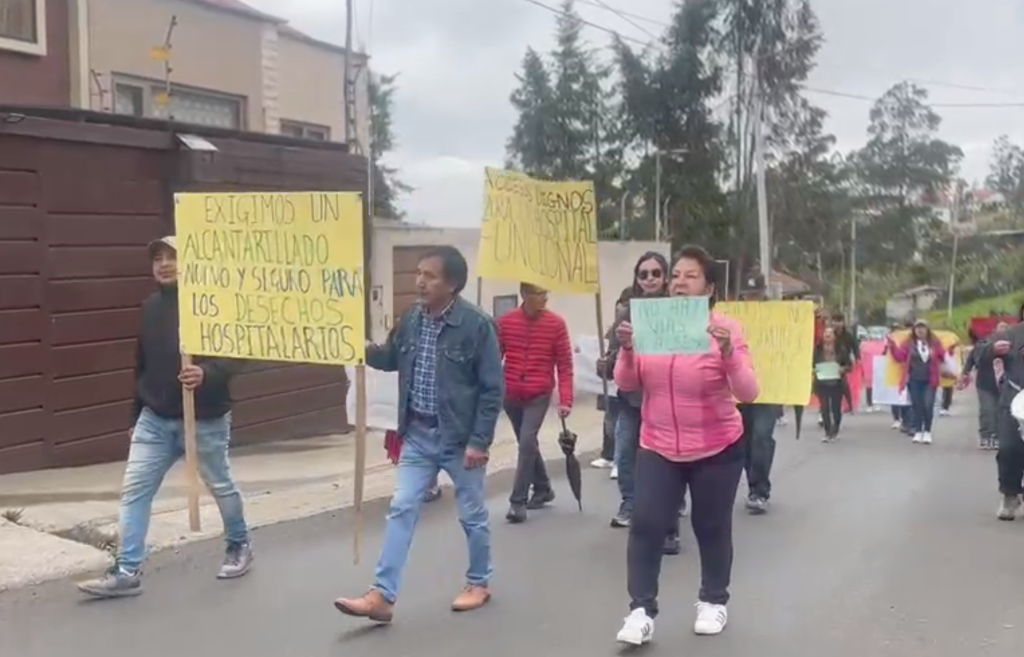 La marcha se presentó en la vía a Misicata la mañana de este lunes 11 de mayo de 2026. /Cortesía
