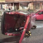 Dos personas resultaron heridas a causa de un siniestro vial en la avenida 12 de Octubre y autopista. /Cortesía