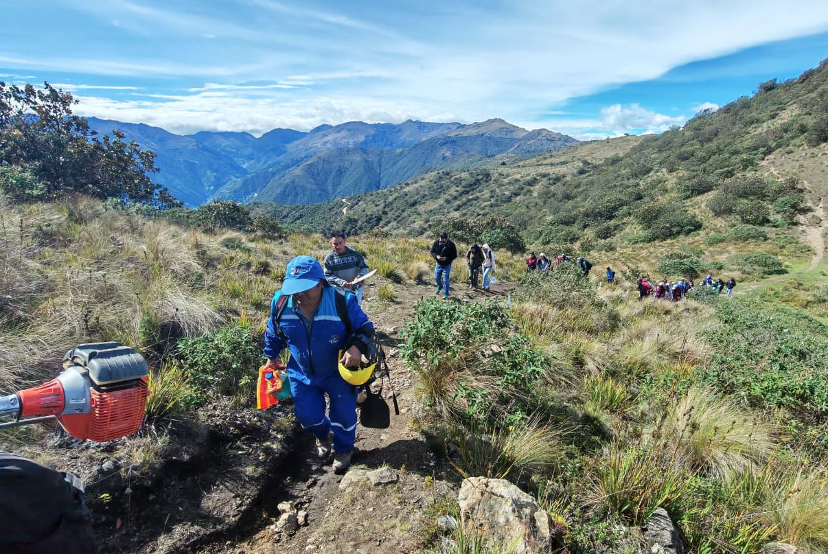 El domingo 17 de mayo de 2026 se llevó a cabo una minga comunitaria para limpiar la zona conocida como Qhapaq Ñan. /Cortesía