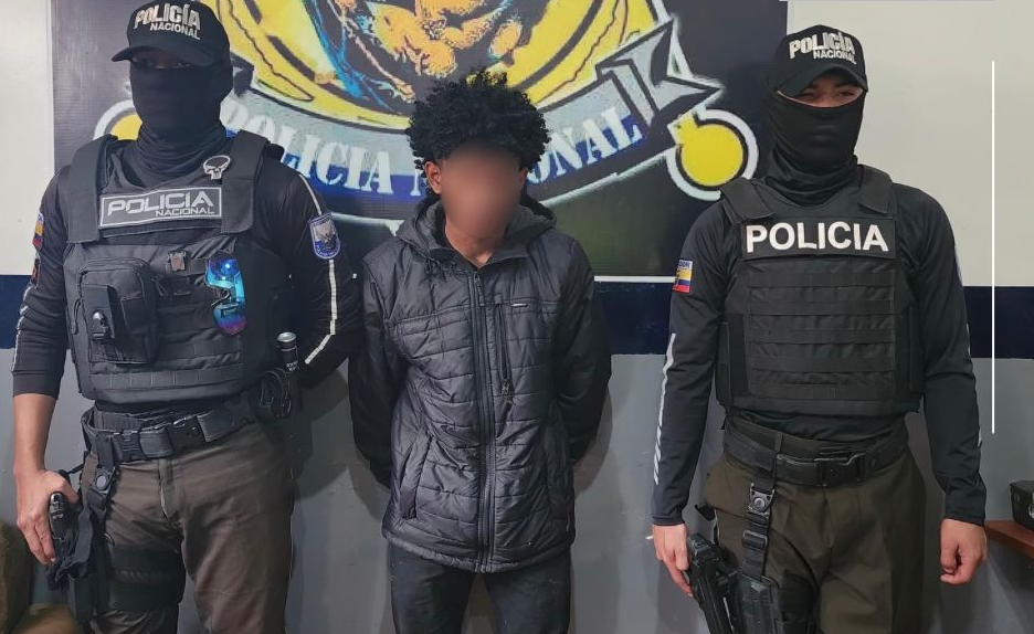 Jean S.G. es investigado por el presunto delito de receptación. Fue detenido en la Terminal Terrestre de Cuenca. /Cortesía