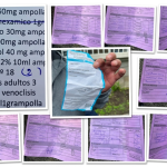 Collage de las recetas que se solicitan en los hospitales de Cuenca. Los familiares de los pacientes tienen que cubrirlas, muchas veces, con los recursos que no se tienen. Fotos y collage: El Mercurio