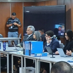Lenín Moreno llegó a la audiencia de juicio por el caso Sinohydro. Foto: Andrea Salazar para El Mercurio