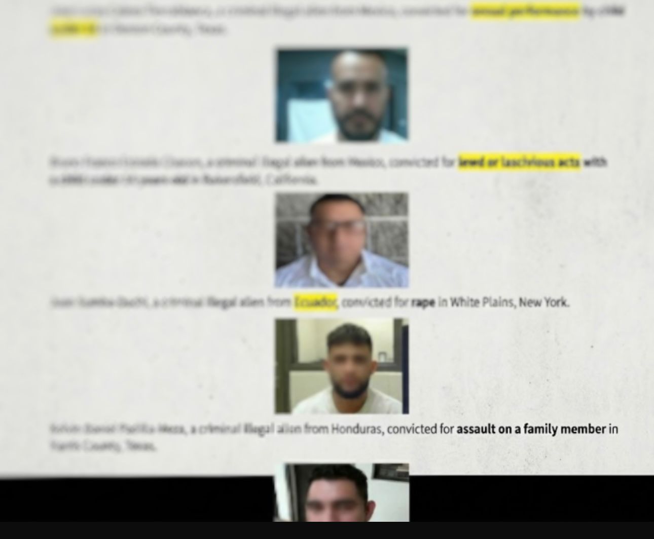 Ecuatoriano consta en lista de detenidos difundida por ICE. Registra una condena por violación en White Plains, en el estado de Nueva York.