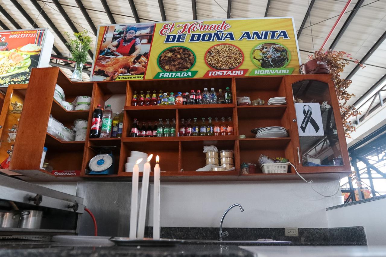 Ana María Tosi era una comerciante conocida y querida en el mercado 12 de Abril. Foto: El Mercurio