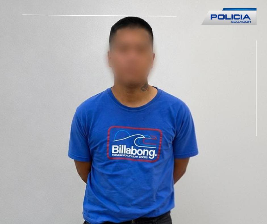Un hombre fue detenido por su participación en el asalto a una joyería en Chordeleg. Foto: Policía Nacional