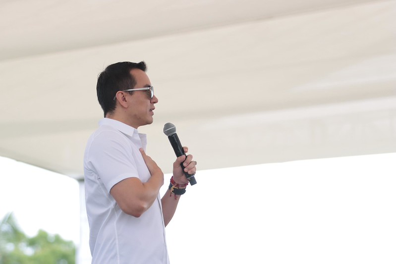 Noboa se encuentra en Estados Unidos. Foto: Presidencia