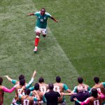 Julian Quiñones fue el jugador del partido entre México y Sudáfrica. Foto: AFP