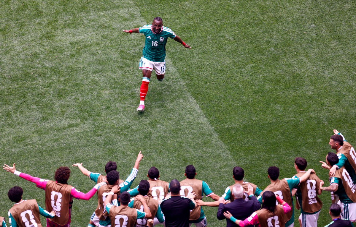 Julian Quiñones fue el jugador del partido entre México y Sudáfrica. Foto: AFP