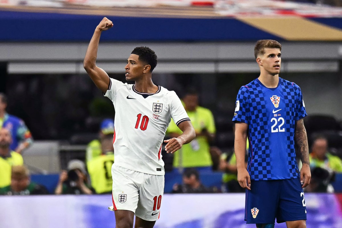 Jude Bellingham marcó uno de los goles de Inglaterra. Foto: AFP