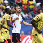 Harry Kane no pudo con la defensa de Ghana. Foto: AFP