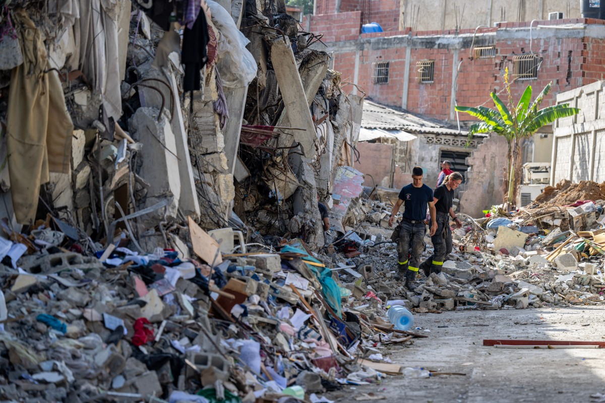 Los edificios se destruyeron por los dos terremotos en Venezuela. Foto: AFP