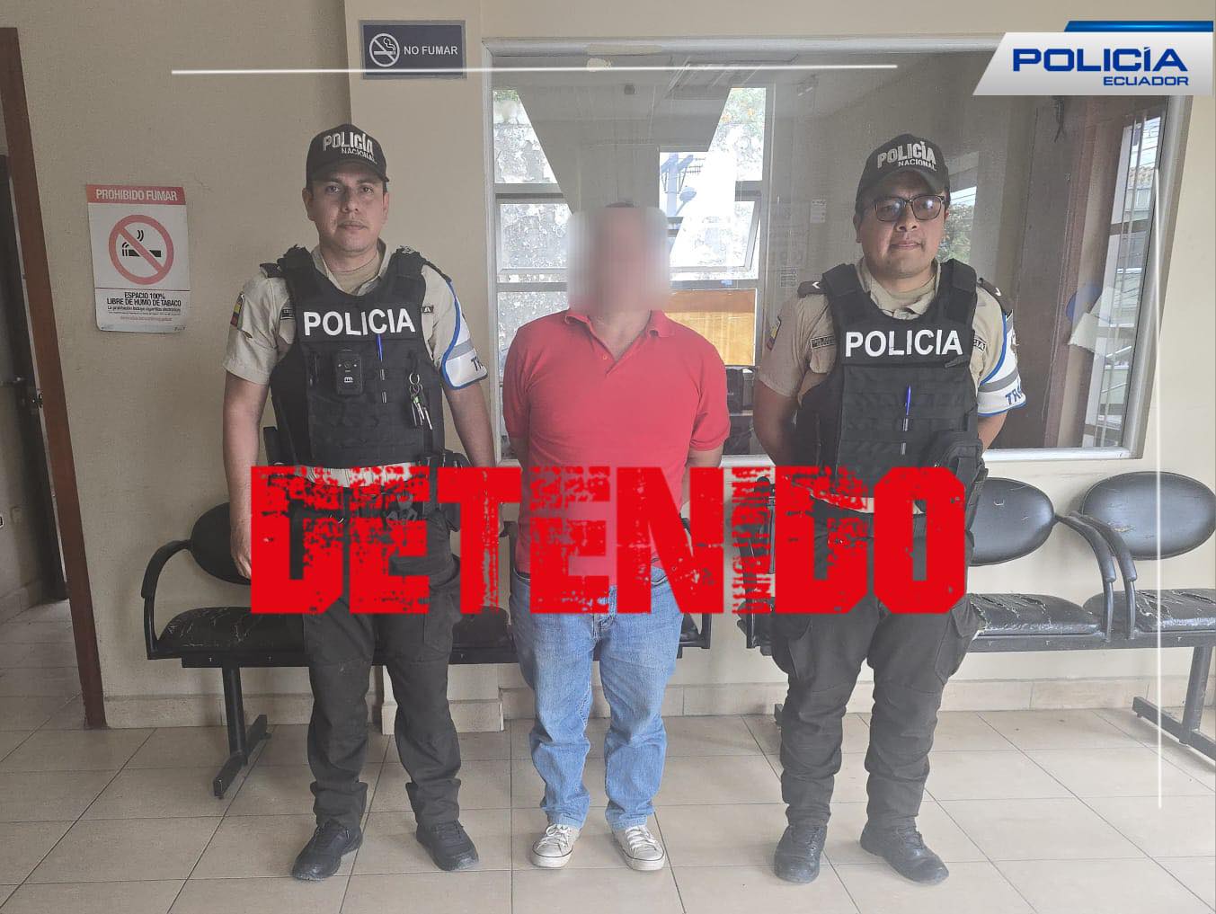 La Policía Nacional detuvo a un hombre en el cantón Girón. Foto: PN