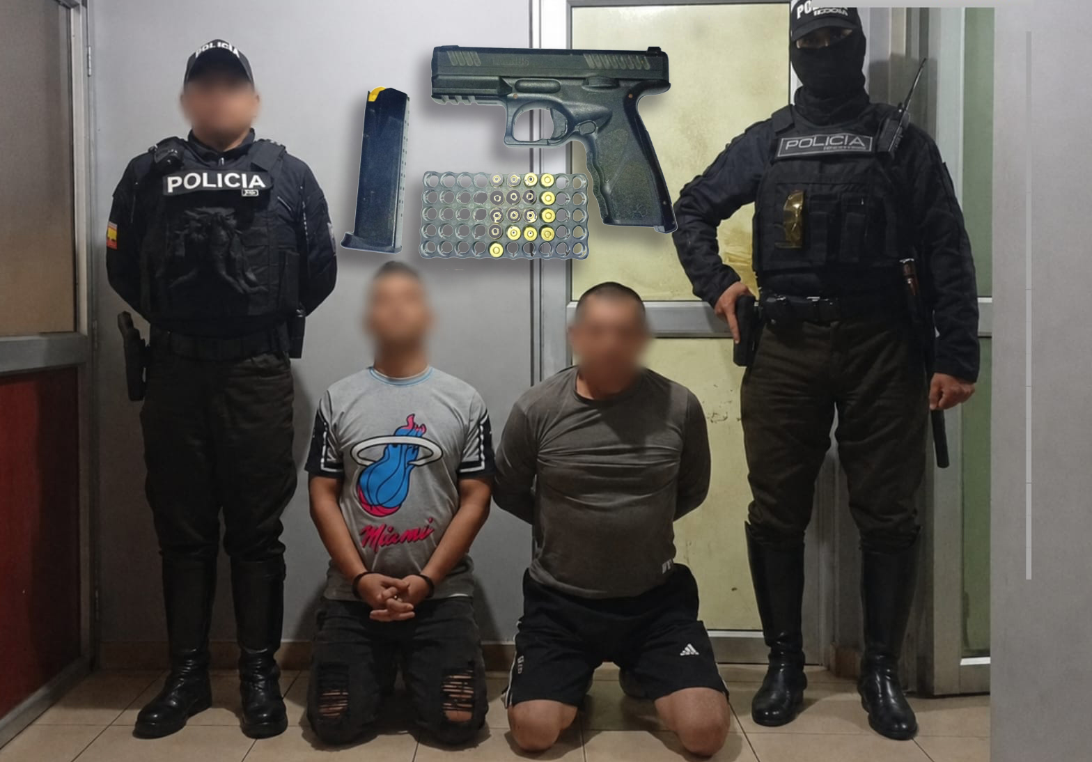 Dos ciudadanos son investigados por presuntamente ejecutar un disparo frente a un negocio en el centro de Cuenca. /Cortesía