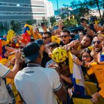 Miles de hinchas apoyaron a Ecuador antes de su partido con Alemania. Foto: La TRI