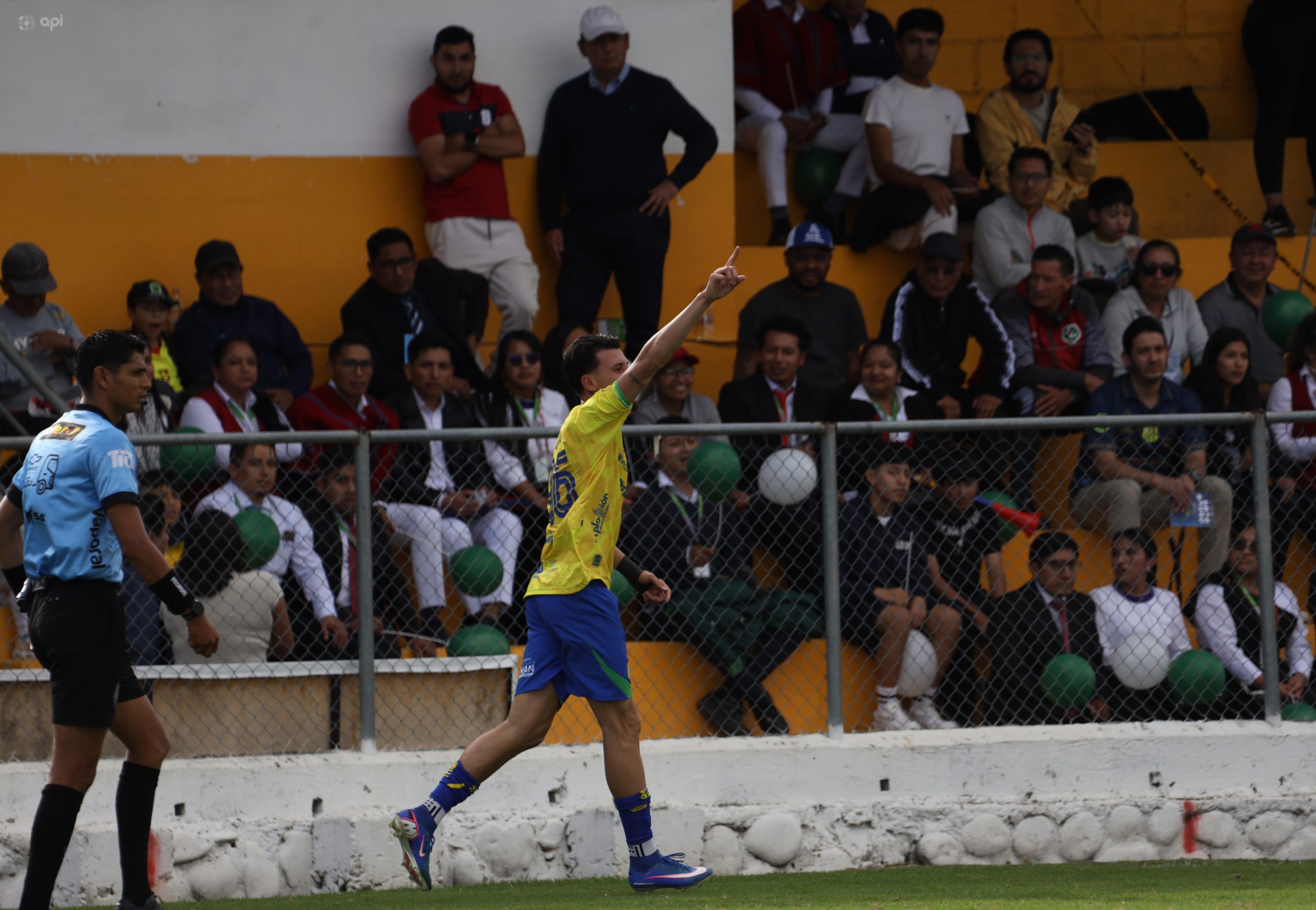 Allyson Silva celebra gol de Gualaceo SC. Foto: API