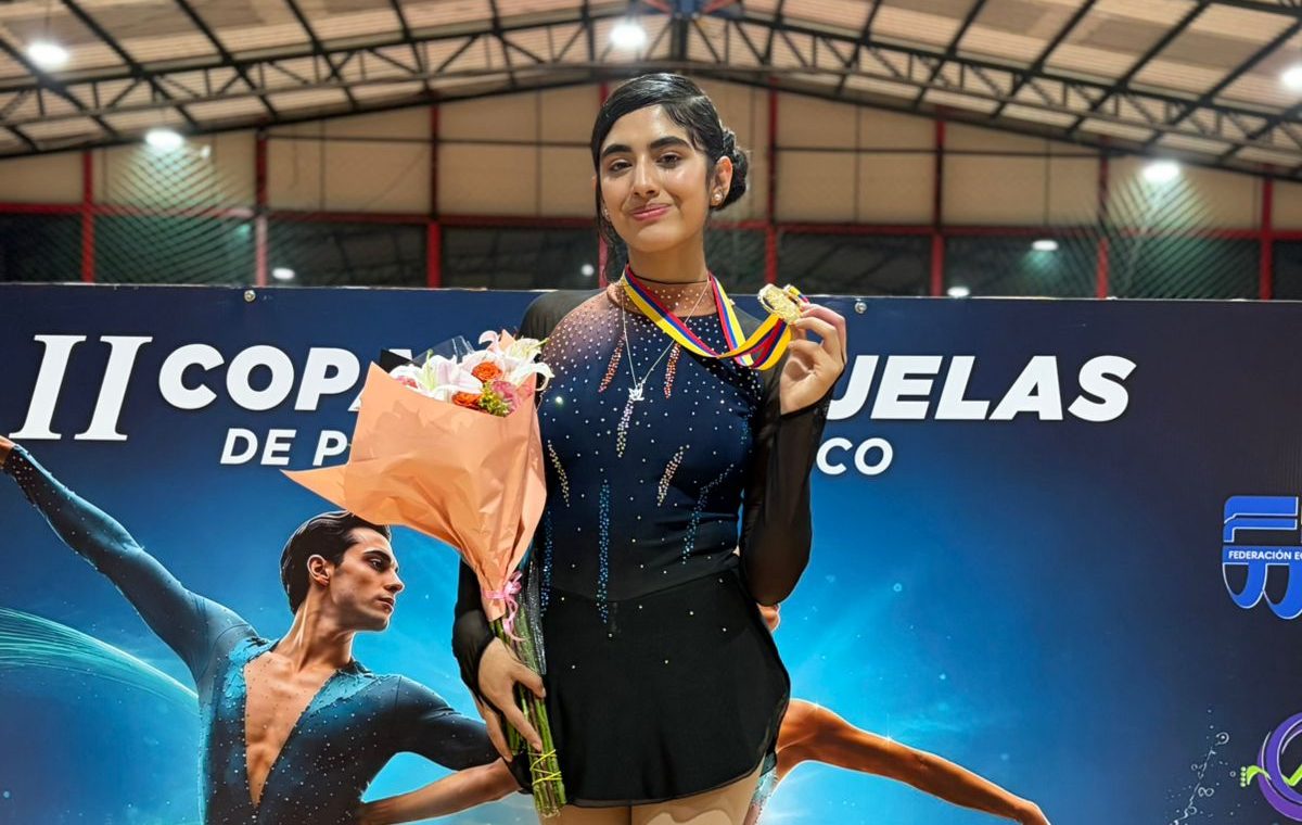 Paula Tello con la medalla de oro. Foto: Cortesía