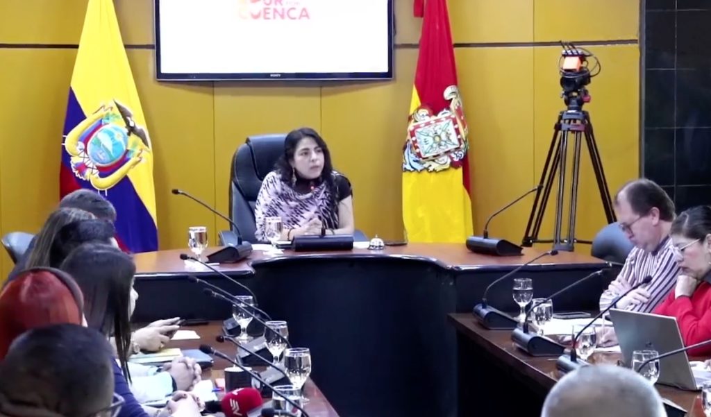Marisol Peñaloza presidió la primera sesión del Concejo Cantonal como alcaldesa subrogante. /Cortesía
