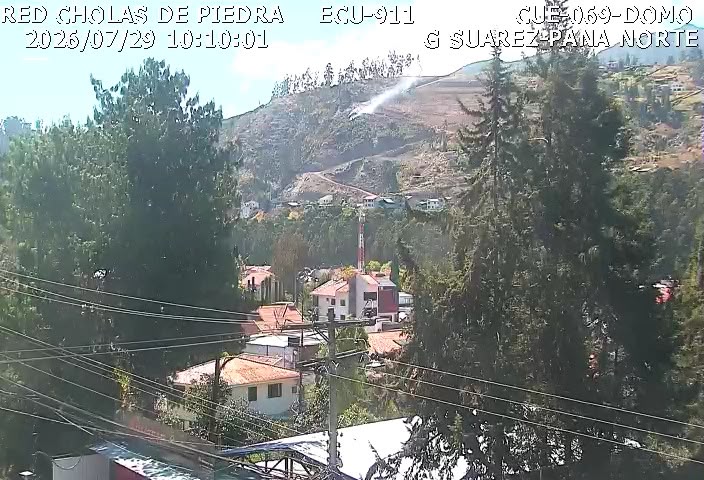 El Cuerpo de Bomberos de Cuenca constó una quema por tala de árboles en Ucubamba. /Cortesía