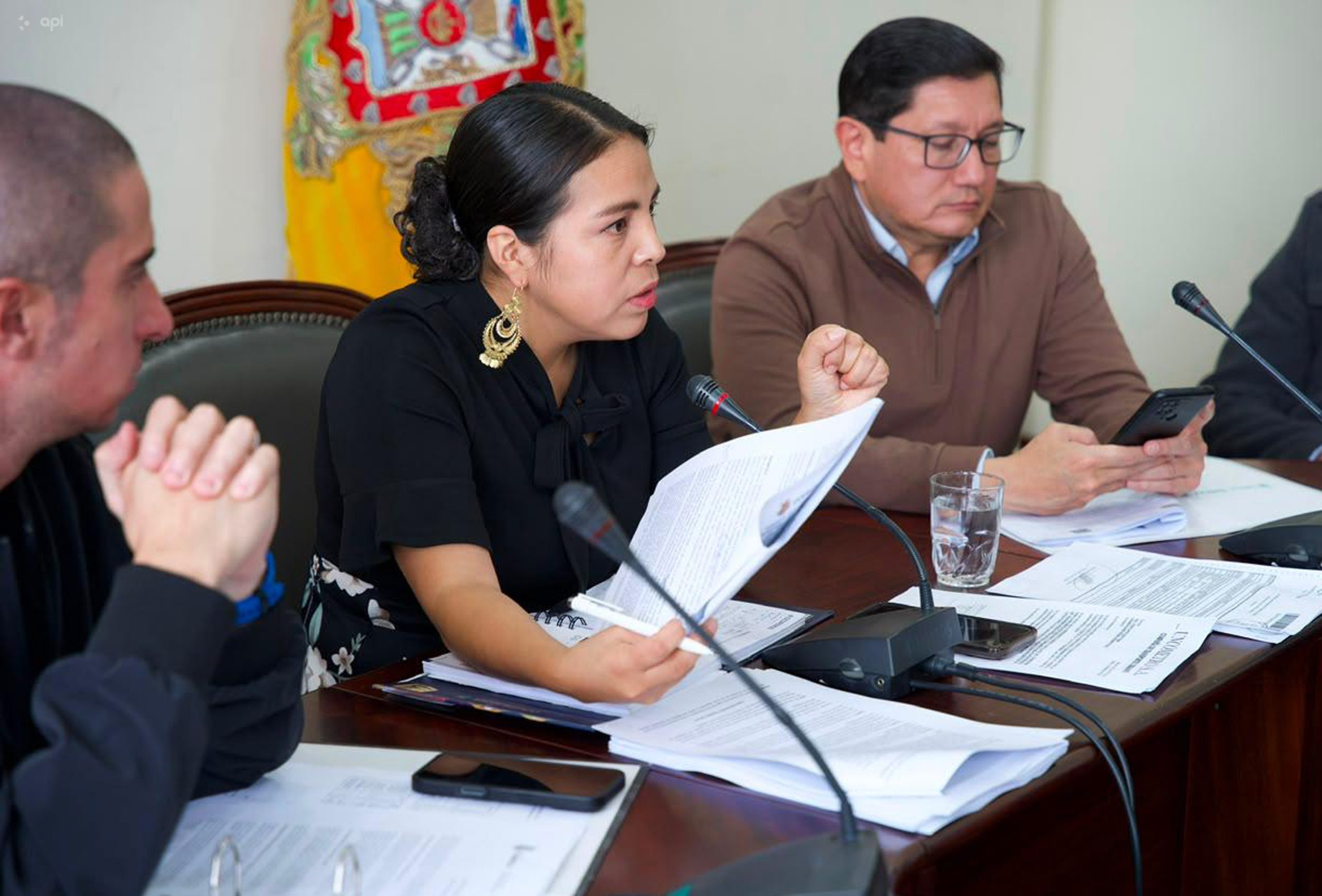 Marisol Pelañoza, alcalde subrogante de Cuenca, hizo la solicitud a funcionarios. Foto: API