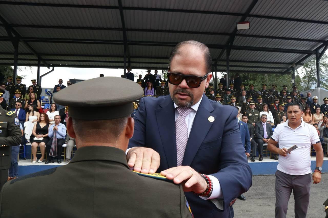 El ministro John Reimberg está de visita en Cuenca este viernes, 24 de julio de 2026. /Cortesía