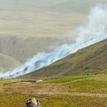 El fuego a ha consumido la zona alta del río Yanuncay en la comunidad Soldados. /Cortesía