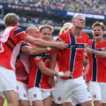 Haaland marcó dos goles frente a Brasil. Foto: AFP