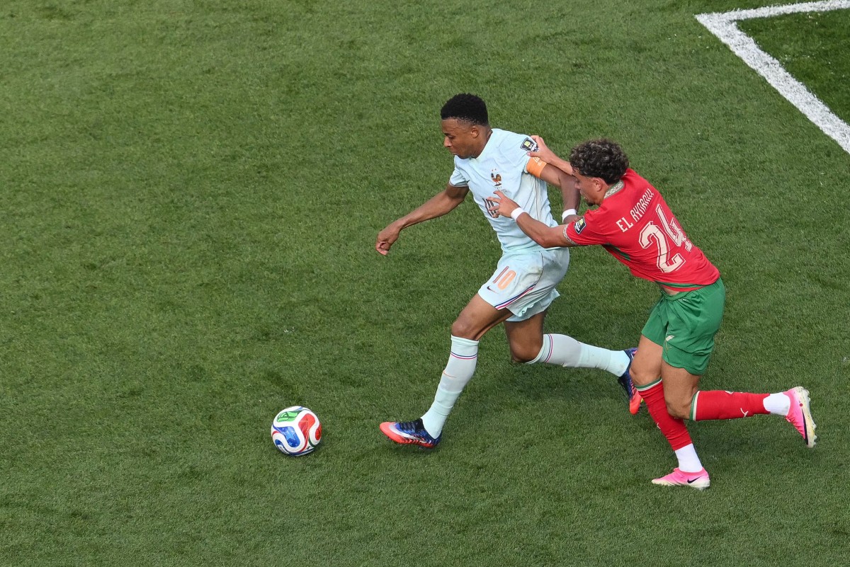 Mbappe marcó el primer gol en el partido entre Francia y Marruecos. Foto: AFP