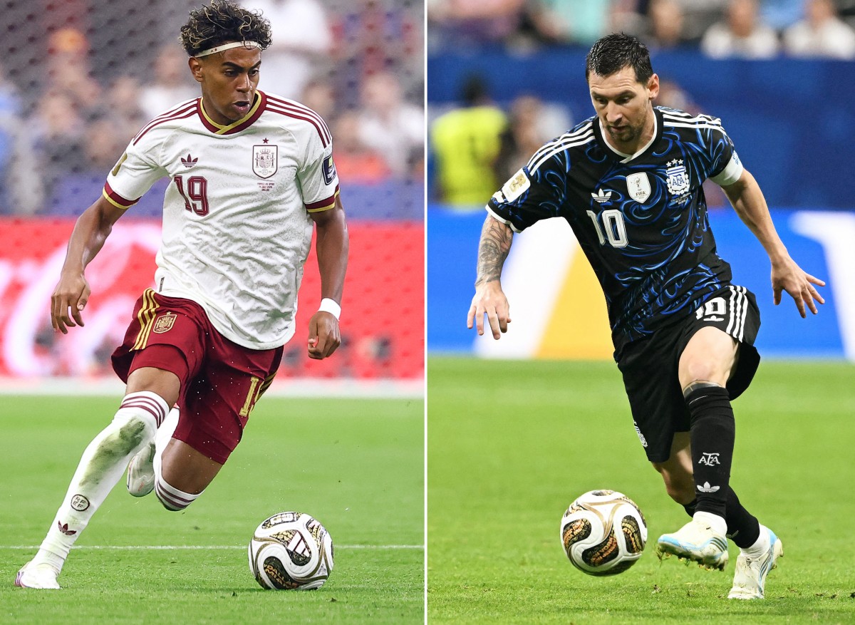 Este 14 de julio Yamal y Messi se enfrentarán en la final del Mundial 2026. Foto: AFP