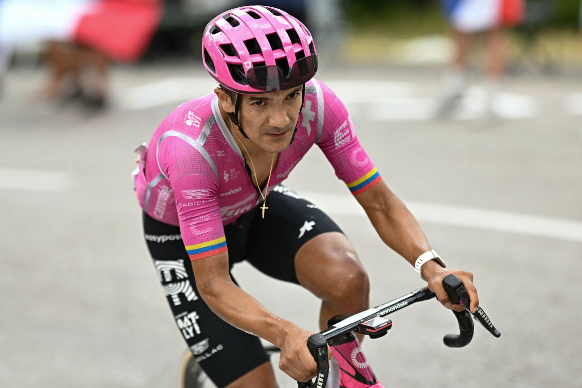 Richard Carapaz ganó la etapa 14 del Tour de Francia 2026. Foto: AFP
