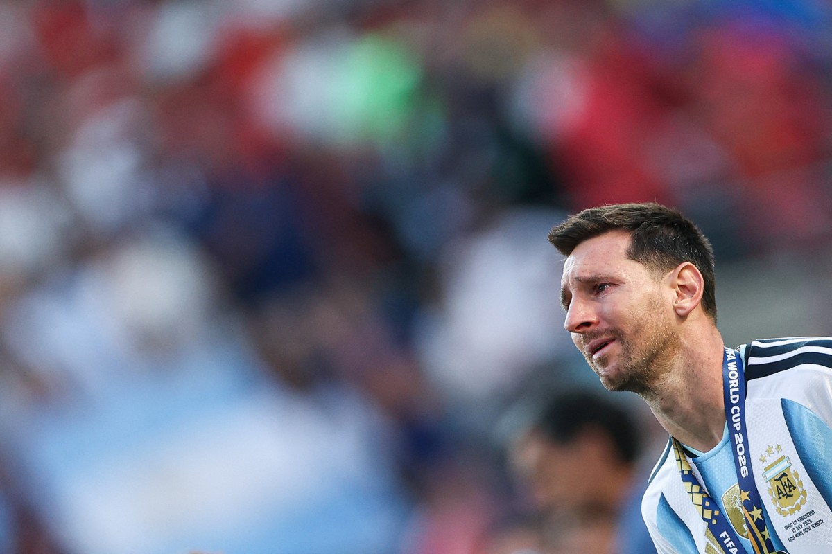 Messi tras perder la final del Mundial 2026 frente a España. Foto: AFP