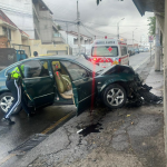 Una persona resultó herida tras perder pista en el sector de Todos Santos en el centro de Cuenca. /Cortesía