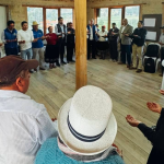 Lauro Sigcha es ratificado como presidente de la FOA, organización social que encabezó el ‘Quinto Río’ de Cuenca. /Cortesía