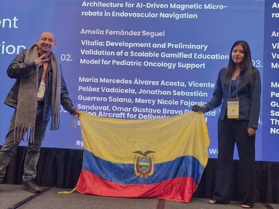 Estudiante de la UPS, Cuenca, obtiene reconocimiento internacional con el proyecto educativo que apoya a niños con cáncer. /UPS