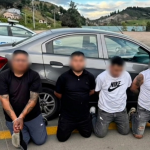 Cuatro sujetos fueron detenidos en Tarqui por la Policía Nacional por un caso de extorsión. Foto: cortesía de la Policía Nacional