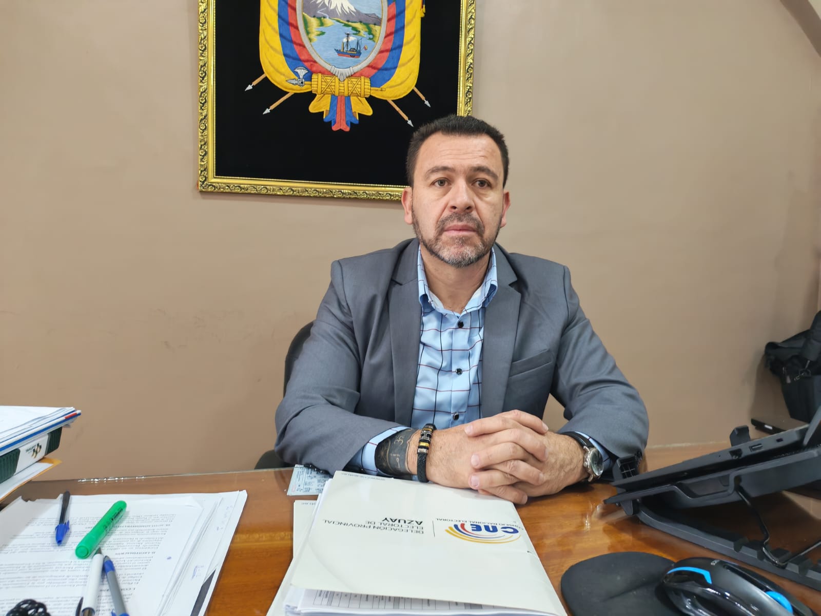Marco Vinicio Bermeo, director provincial del CNE.