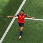 Mikel Merino marcó el segundo gol para España. Foto: AFP